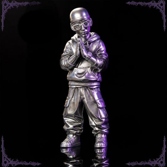 Figurine Artisanale "Prof Chen" - Chrome