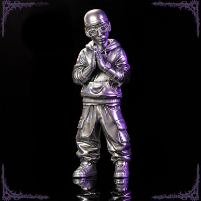 Figurine Artisanale "Prof Chen" - Chrome