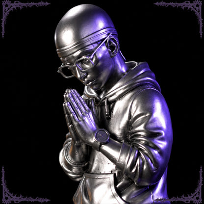 Figurine Artisanale "Prof Chen" - Chrome