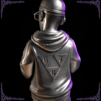 Figurine Artisanale "Prof Chen" - Chrome