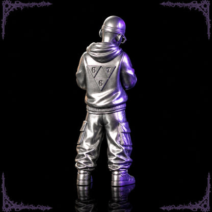 Figurine Artisanale "Prof Chen" - Chrome
