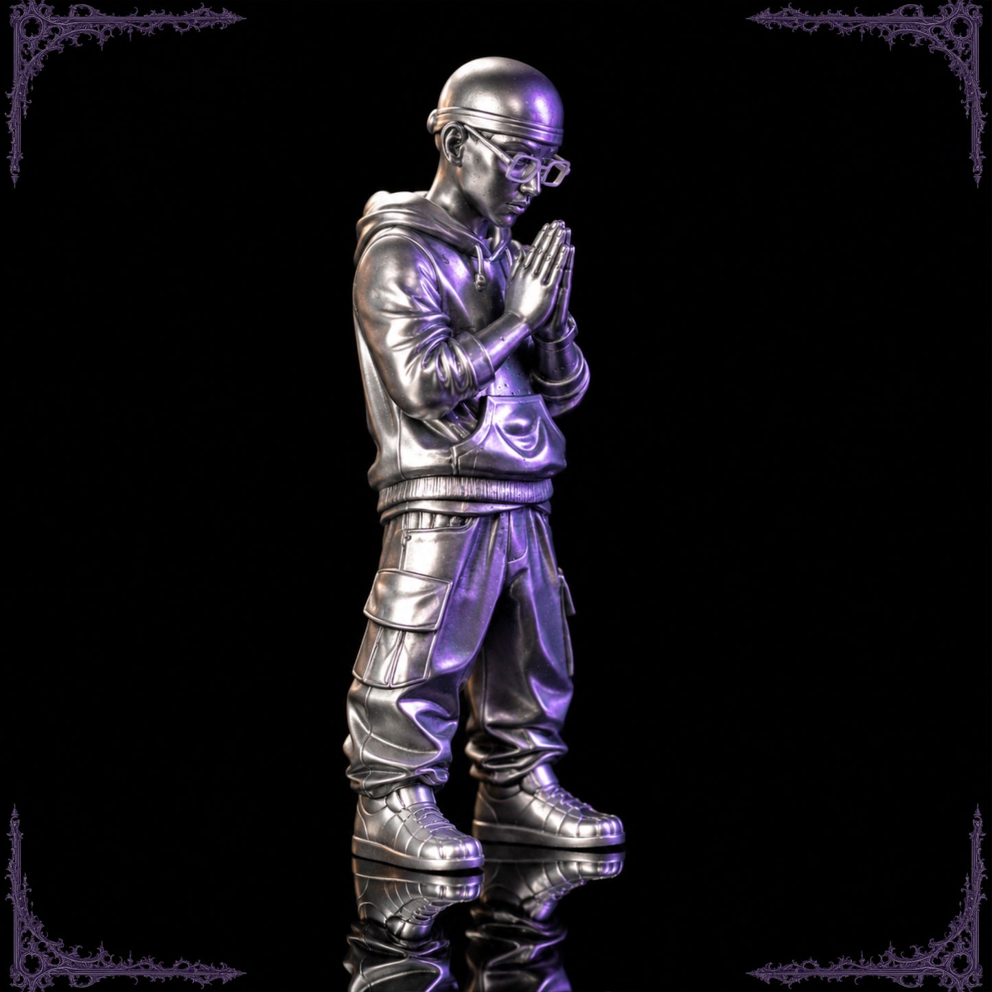 Figurine Artisanale "Prof Chen" - Chrome