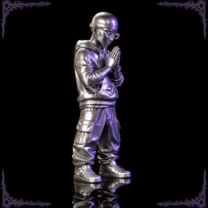 Figurine Artisanale "Prof Chen" - Chrome