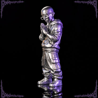 Figurine Artisanale "Prof Chen" - Chrome